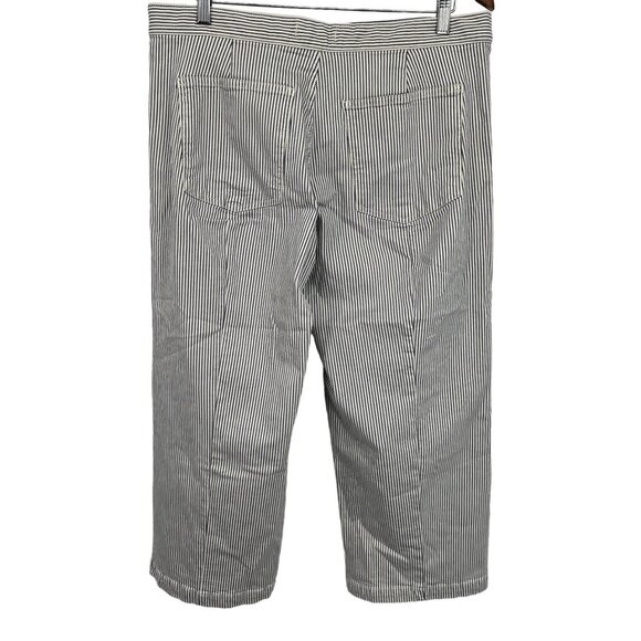 Madewell Women Pinstripe Jean Size 31 Petite Crop Wide New - Picture 3 of 9